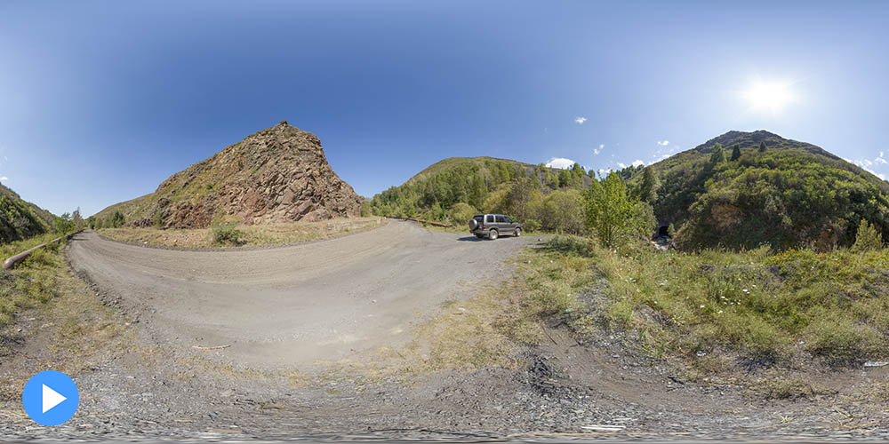 Дорога на Рудник Текели около Черкассай.